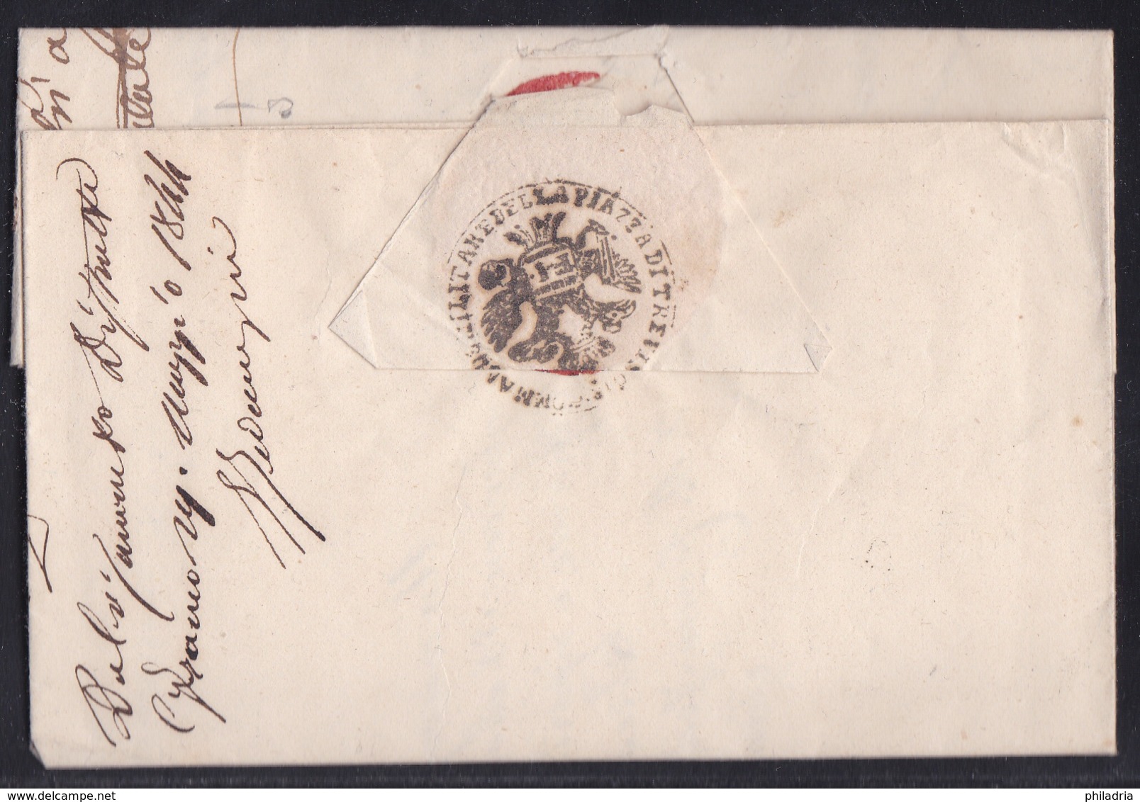 TREVISO, Complete Prephilatelic Letter, 1844 - ...-1850 Voorfilatelie