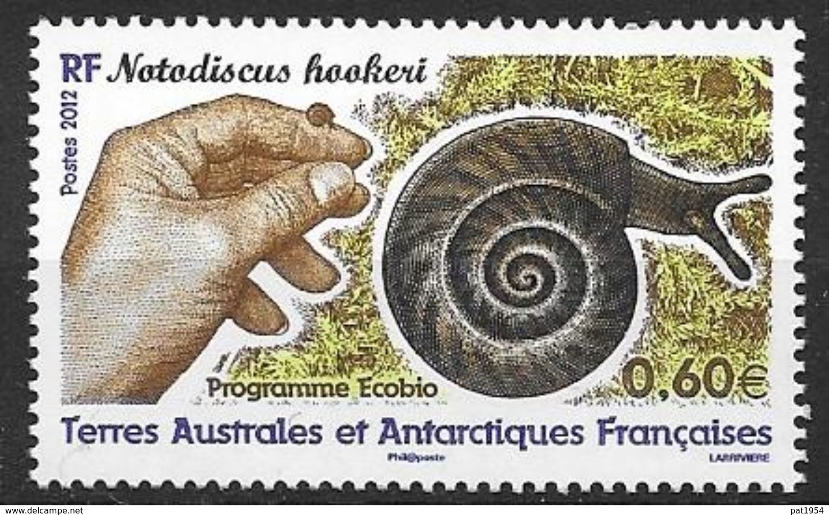 TAAF 2012 N° 605 Neuf Programme Ecobio, Escargot - Unused Stamps