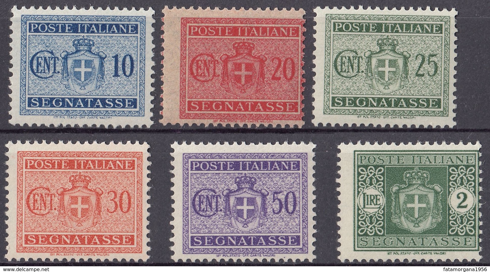 ITALIA - 1934 - Sei Valori Nuovi MNH: Yvert Segnatasse 29/32, 34 E 37, Come Da Immagine. - Segnatasse