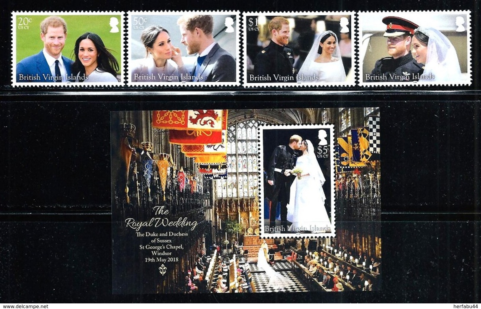 Virgin Islands   "Royal Wedding"    Set & Souvenir Sheet    New Issue   November-13-208   MNH - British Virgin Islands