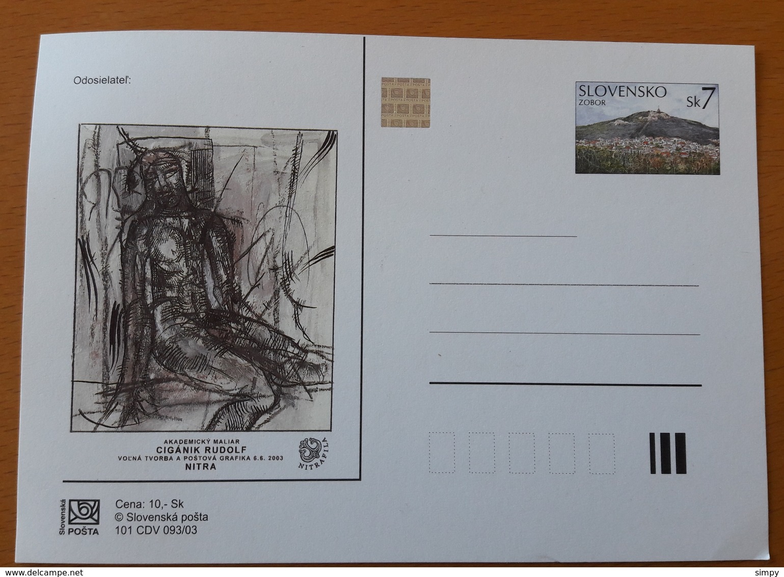 Slovakia Ciganik Rudolf Art Mint Postal Card Postal Stationery - Postales