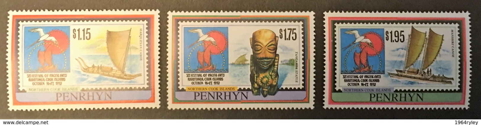 Penrhyn -  MNH** - 1992 - # 405/407 - Penrhyn