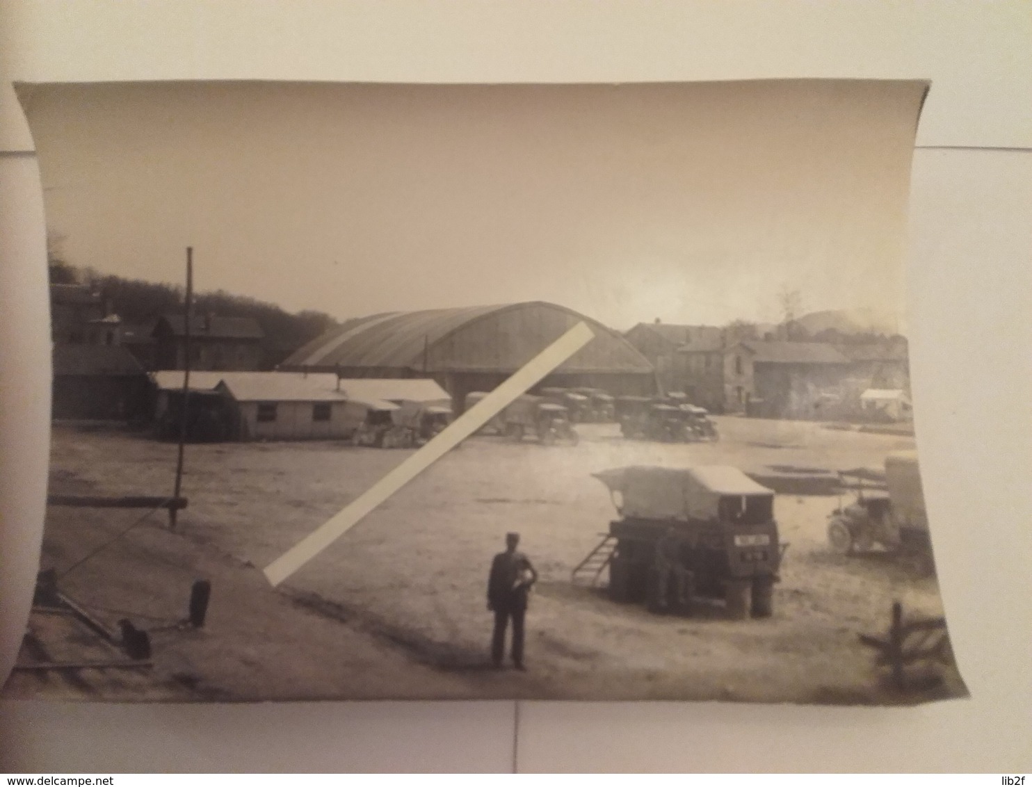 1916 Meuse Aérodrome Français Parc Aéro No 5 Avions Camion No19781 Convoi Hangars Bessonneau Ww1 1WK 1914 1918 - War, Military