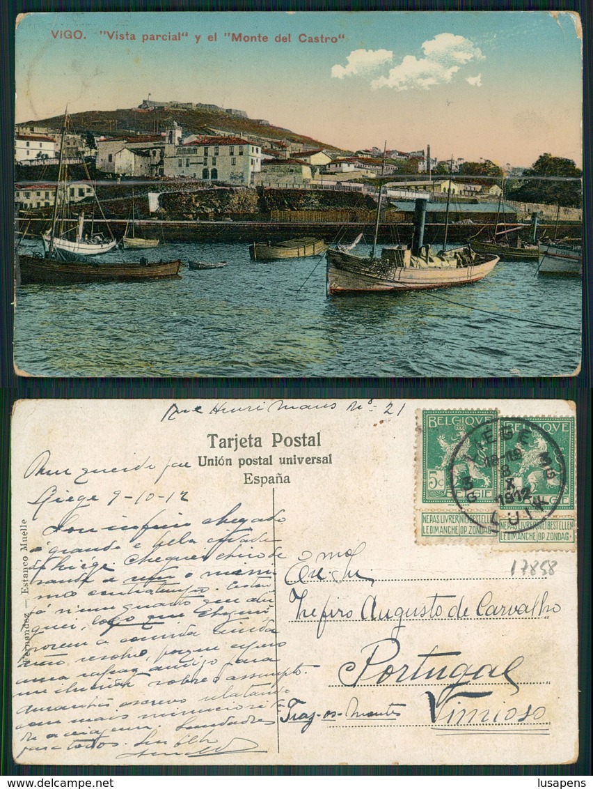 OF [17858 ] - ESPAÑA -  VIGO - VISTA PARCIAL Y EL MONTE DEL CASTRO - Pontevedra