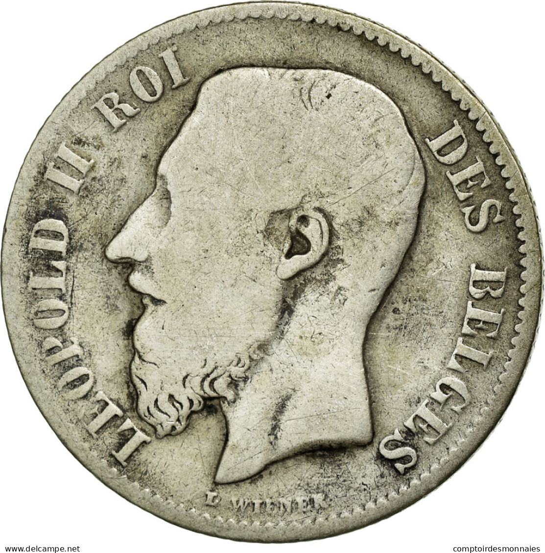 Monnaie, Belgique, Leopold II, 50 Centimes, 1898, TB, Argent, KM:26 - 50 Cents