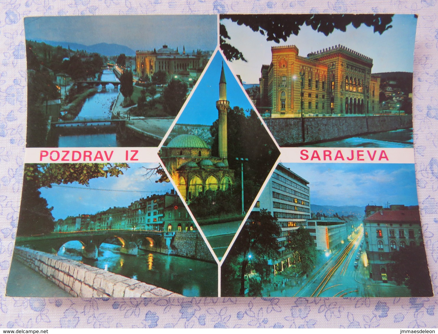 Bosnia Hercegovina - Unused Postcard - Sarajevo - River Bridges Mosque Palace - Bosnia And Herzegovina