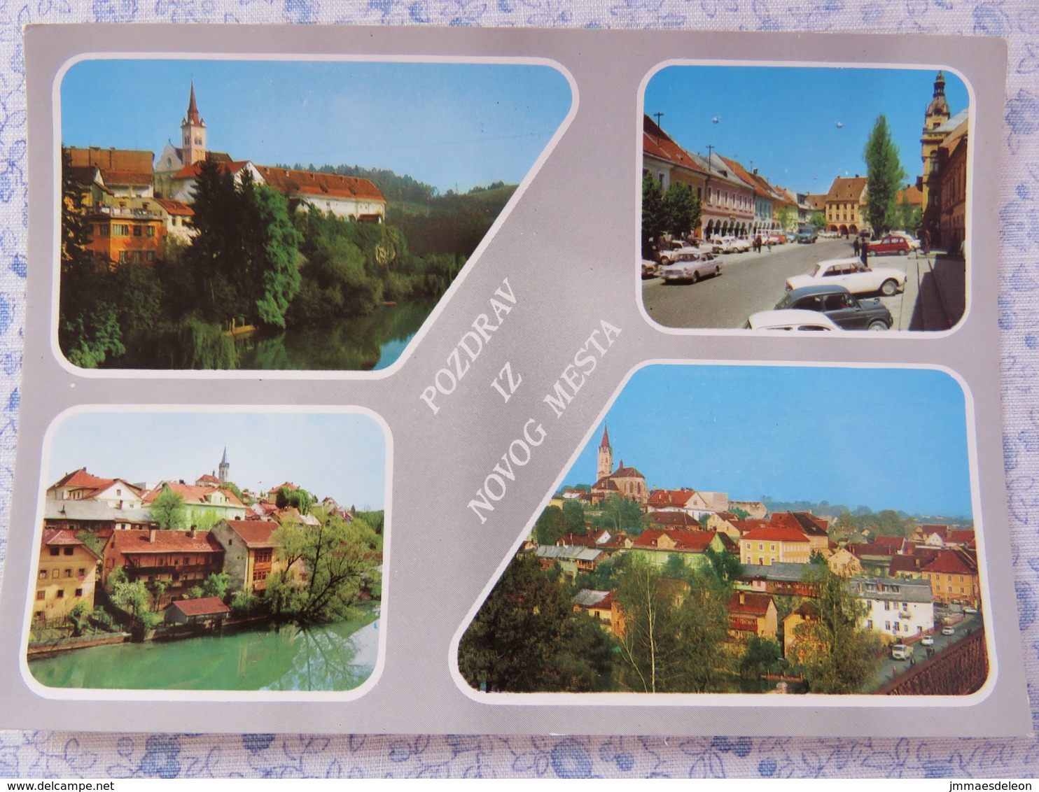 Slovenia - Unused Postcard - Novo Mesto - Multiview - Church - Cars - Panorama - Slovenia