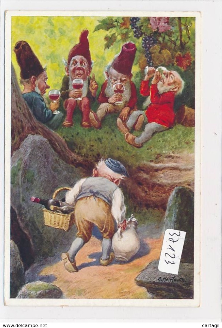 CPA ( Rare)   -37123- Allemagne (Heinzelmännchen) - Belle Illustration Nain (s) Signée O. Herrfurth - Autres & Non Classés