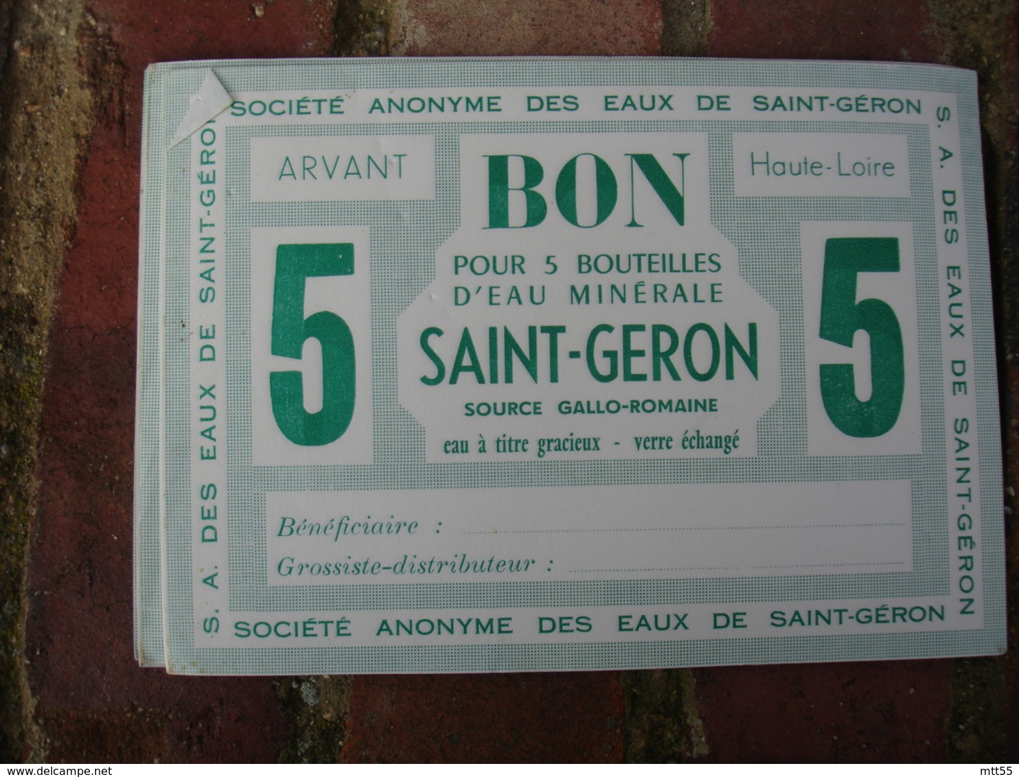 Lot De 17 Bon Echange 5 Bouteille Eau Minerale Saint Geron - 1900 – 1949