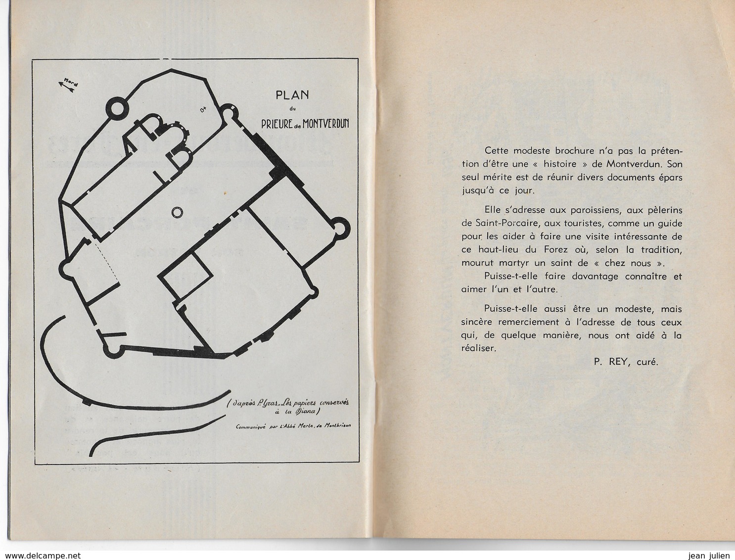 42 - MONTBERDUN - FOREZ - Petite Monographie - Histoire De L'Eglise - P. REY Curé - 1953 - Très Rare - Auvergne