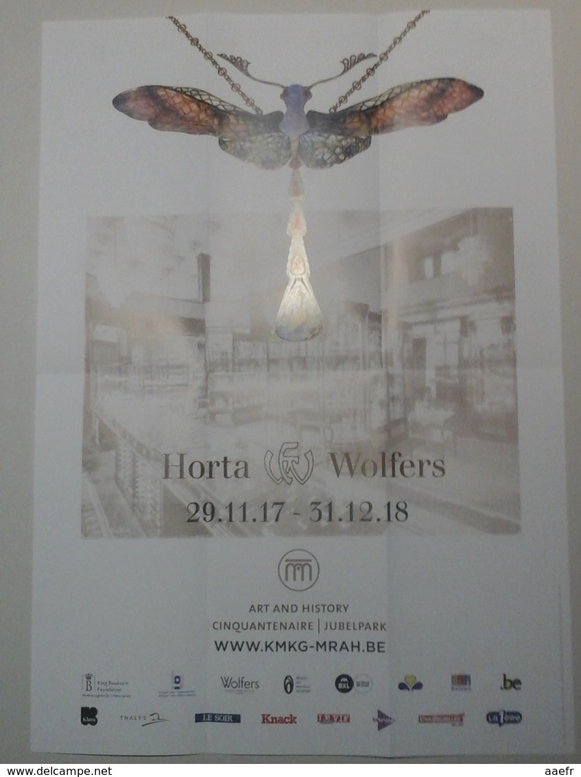 Exposition Horta & Wolfers-  Bijoux Art Nouveau - MRAH, Brussels 2018/9 - Affiches