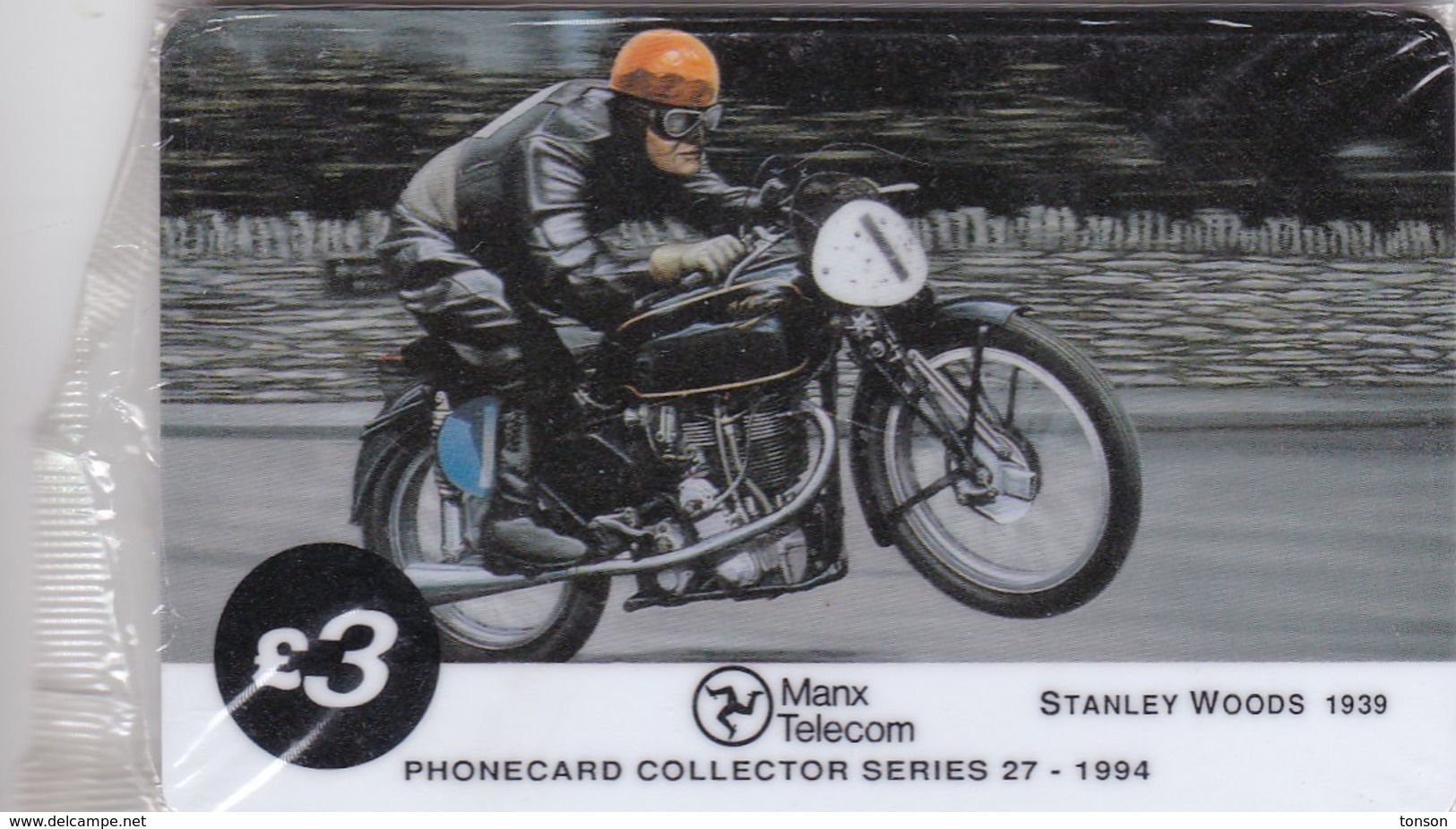 Isle Of Man, MAN 076, TT Racers 1994,  Stanley Wood, 2 Scans. Mint In Blister - Isla De Man