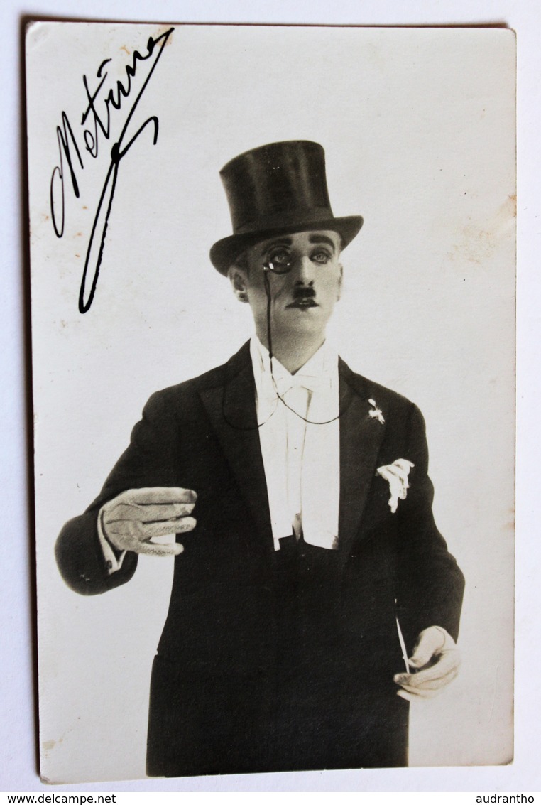 Carte Photo Magicien Homme Automate Mime Cirque Signé Metrino ? - Cirque