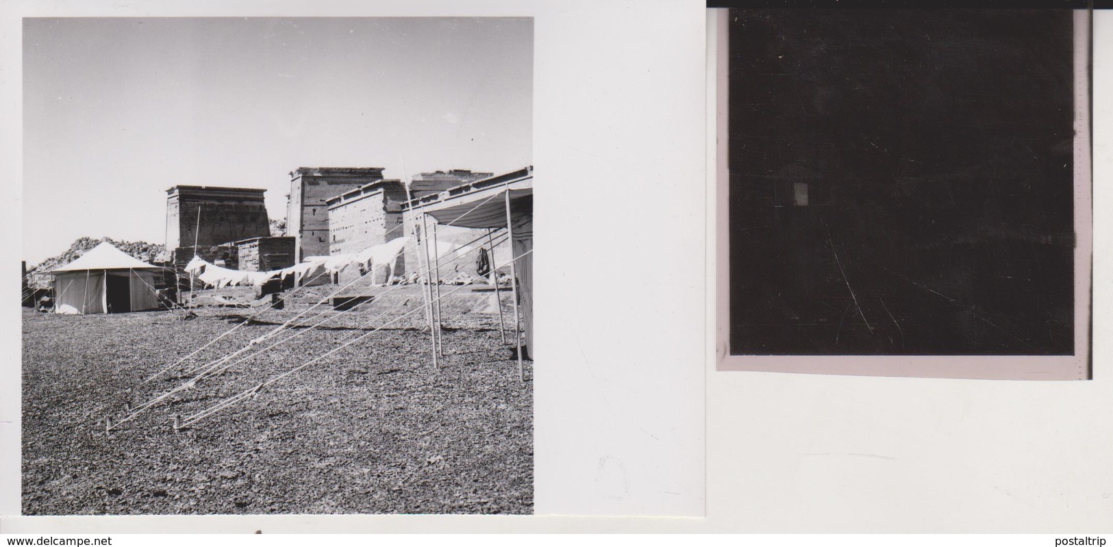 TEMPLE OF PHILAE EGYPT Celluloid Photo Negative Contact Photographs Negatives Cynthia Ellis Egypte AFRICA - Africa