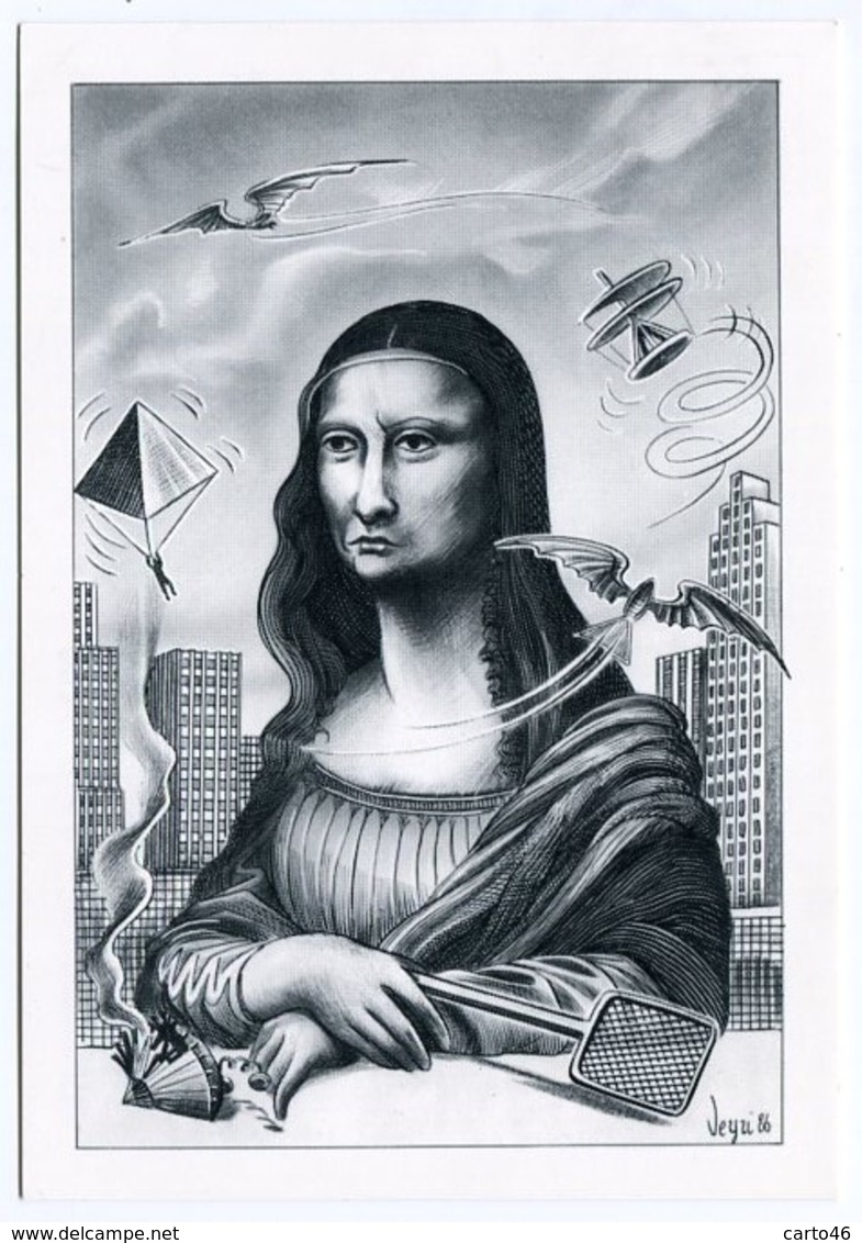 VEYRI - Mona-Lisa - La Joconde Jalousée Par Les Inventions De Léonard De VINCI - 1986  - Voir Scan - Veyri, Bernard