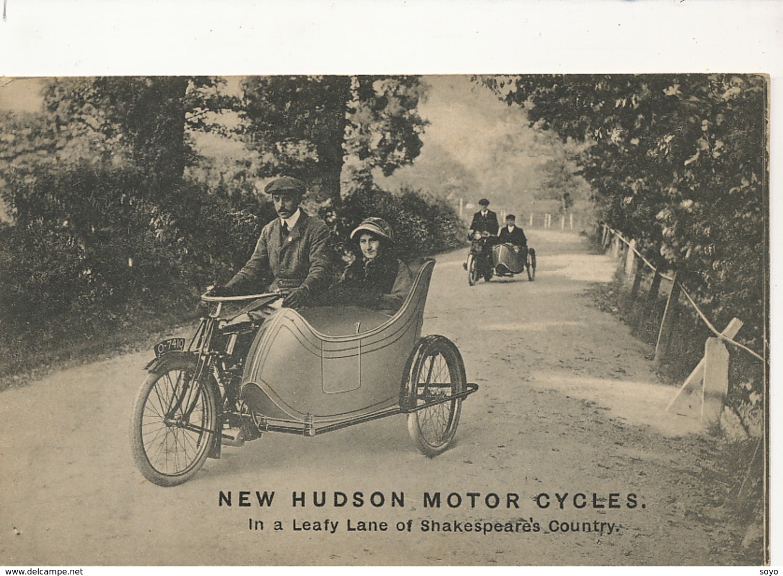 Moto Side Car   New Hudson Motor Cycle In UK - Motos