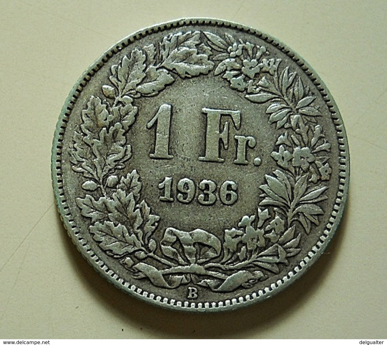 Switzerland 1 Franc 1936 Silver - Autres & Non Classés