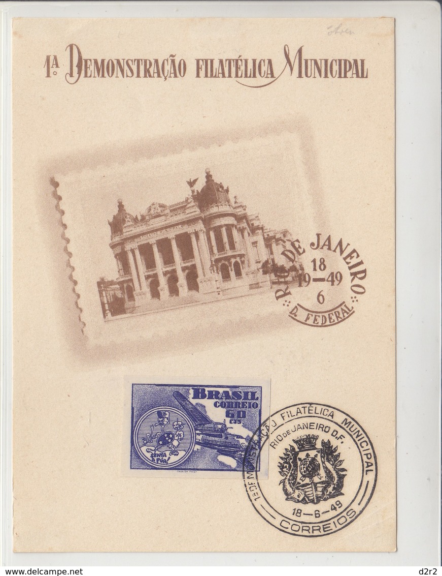 1ER EXPOSITION PHILATELIQUE MUNICIPAL - RIO DE JANEIRO - 1949 - V/IMAGE - Lettres & Documents