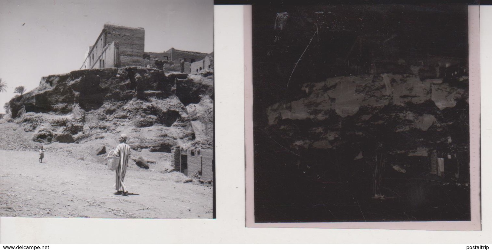 ASHMOUNEIN MINIA CILLAGE SCENES EGYPT Celluloid Photo Negative Contact Photographs Negatives Cynthia Ellis Egypte AFRICA - Africa