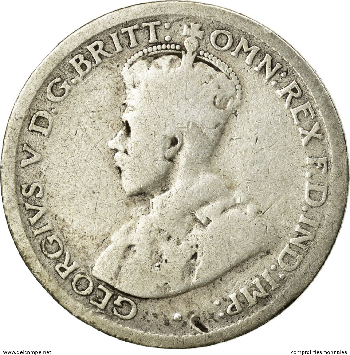 Monnaie, Australie, George V, Sixpence, 1916, Melbourne, TB, Argent, KM:25 - Sixpence