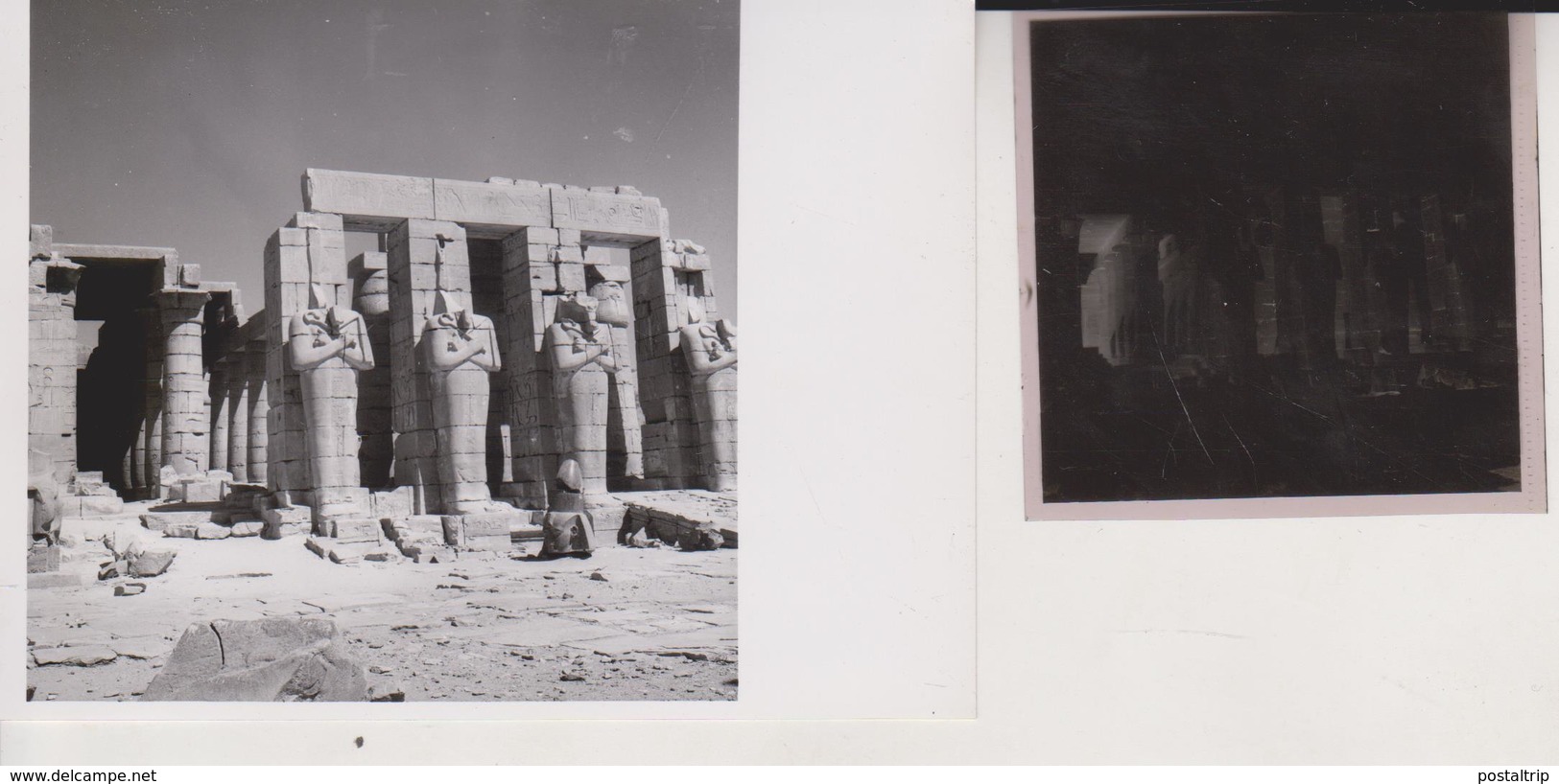 TEMPLE OF KARNAK LUXOR EGYPT Celluloid Photo Negative Contact Photographs Negatives Cynthia Ellis Egypte AFRICA - Africa