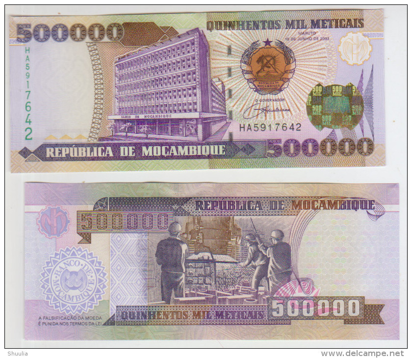 Mozambique 500000 Meticais (1993-94)  Pick 142 UNC - Mozambique