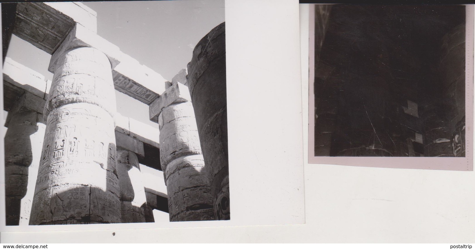 TEMPLE OF KARNAK LUXOR EGYPT Celluloid Photo Negative Contact Photographs Negatives Cynthia Ellis Egypte AFRICA - Africa