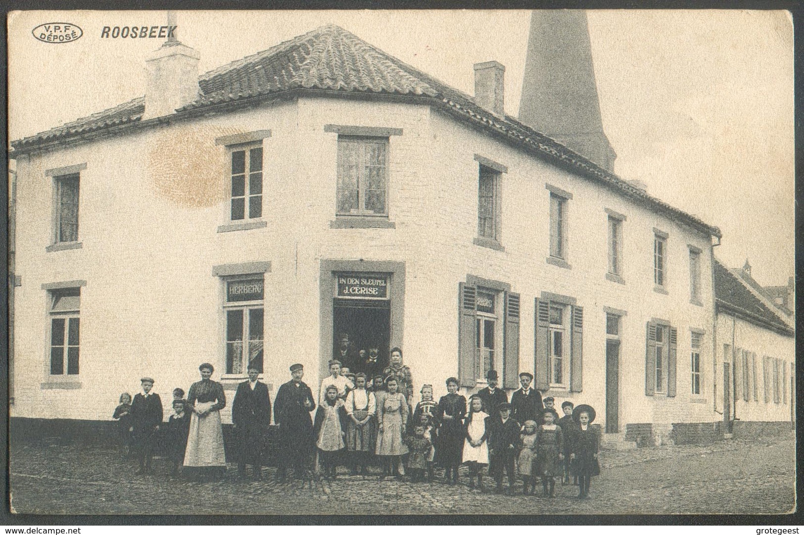 C.V. De ROOSBEEK (café IN DE SLEUTEL J. CERISE - HERBERG) (ca.1910)  - 13559 - Boutersem