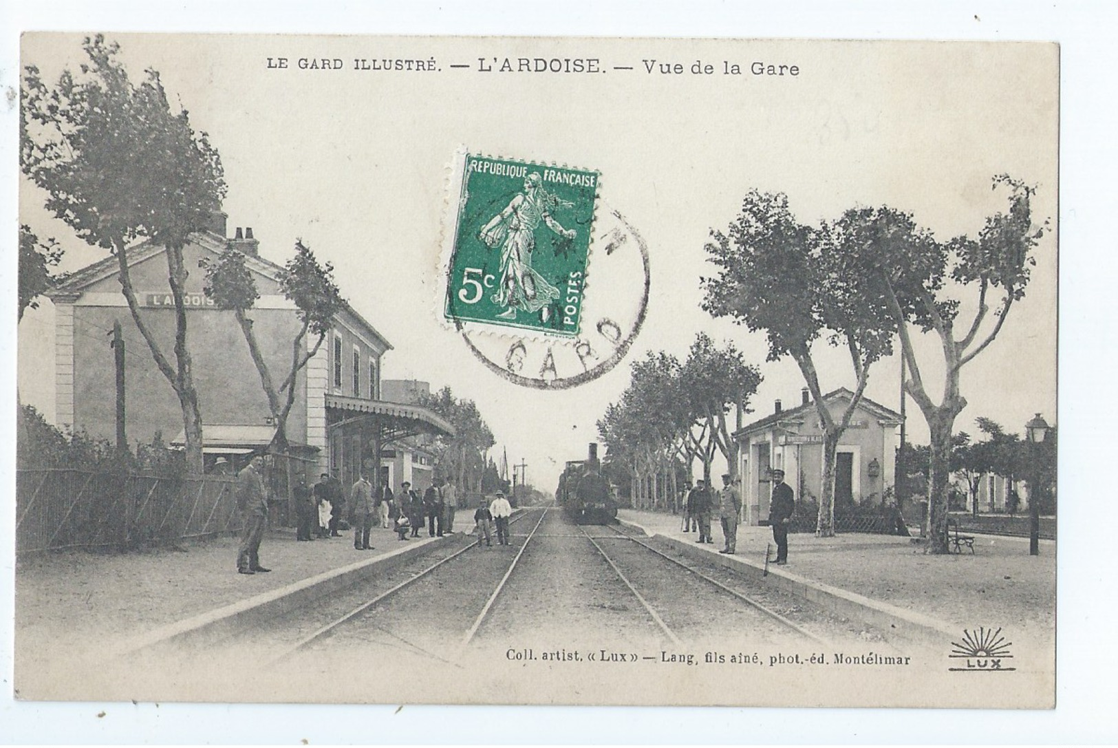 Cpa -   Dpt  -  Gard -  - L'ardoise -    - La Gare    - Animation (  Selection  )  Rare 1910 - Autres & Non Classés