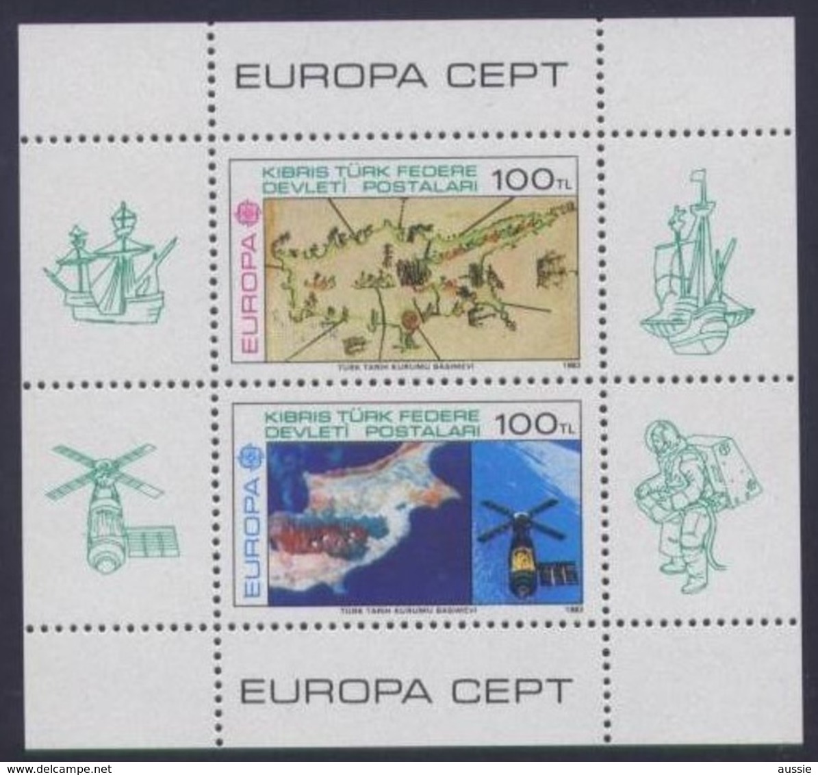 Cept 1983 Chypre Turc Turks Cyprus Bloc 4 *** MNH Cote 40 Euro - Nuevos