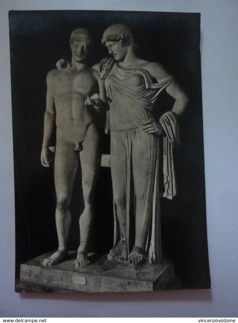 Cartolina "NAPOLI -MUSEO NAZIONALE ARCHEOLOGICO - Gruppo Di Elettra Ed Oreste" Ediz. Carcavallo, Napoli Anni '50 - Musei