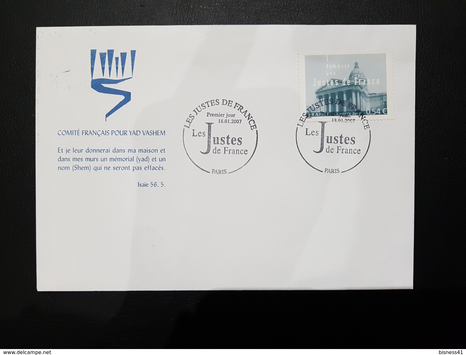 Les Justes De France  Yad Shem  N° 4000  //  Premier Jour FDC   // 2007 - 2000-2009