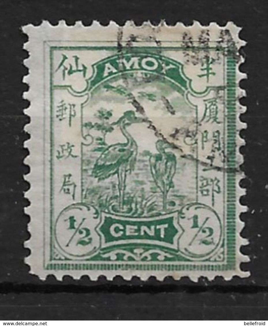 1895 CHINA AMOY LOCAL POST 1/2 Two Egrets USED. CHAN LA1 - Oblitérés