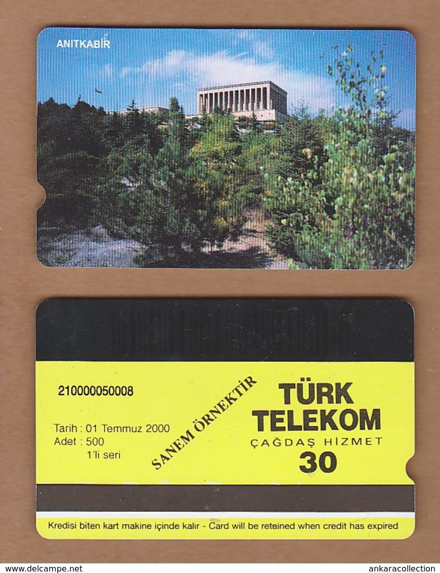 AC - TURK TELECOM PHONECARDS - ​SAMPLE CARD - ATATURK MAUSOLEUM RARE - Turkey