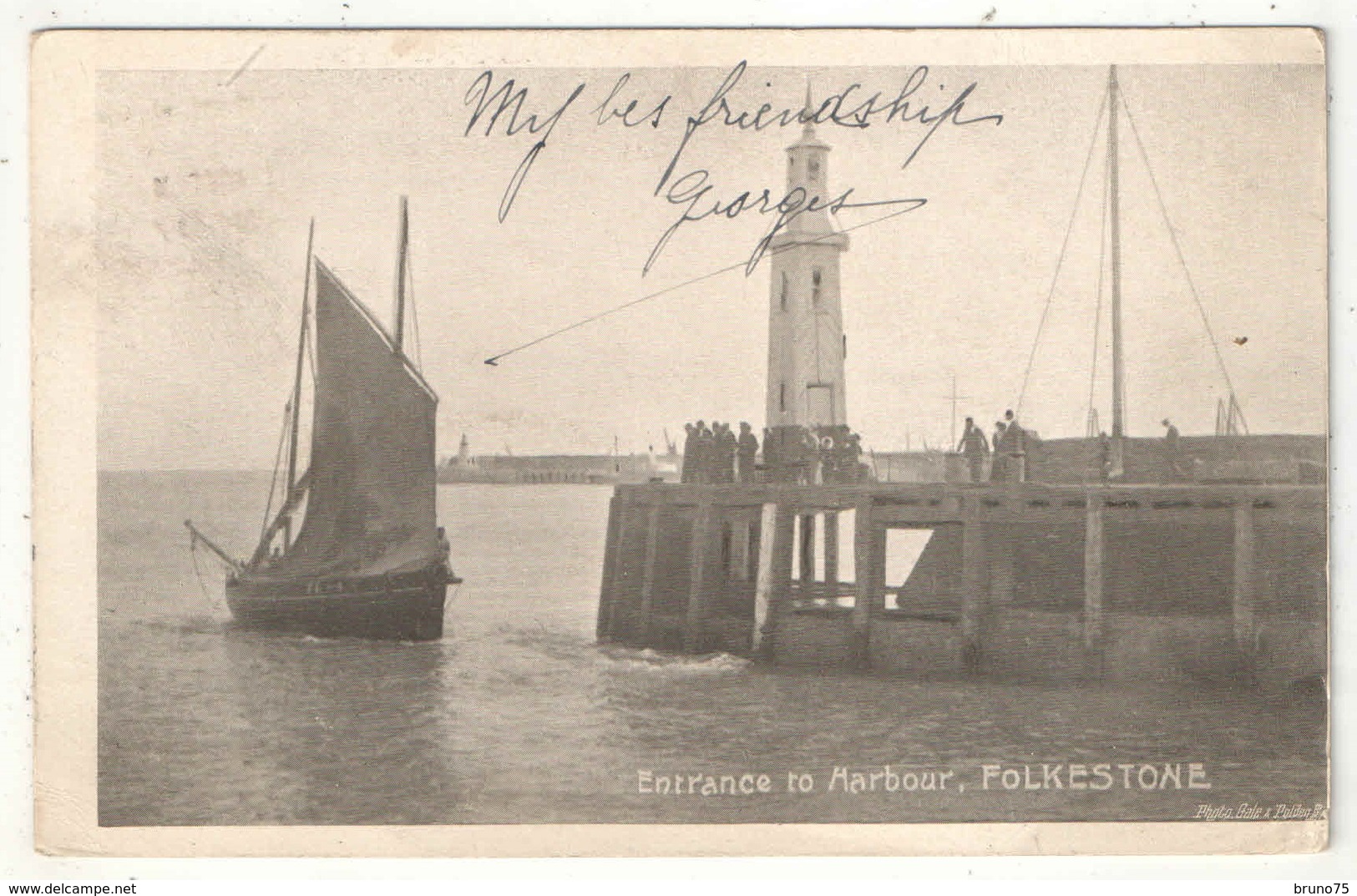 Entrance To Harbour, Folkestone - 1904 - Folkestone