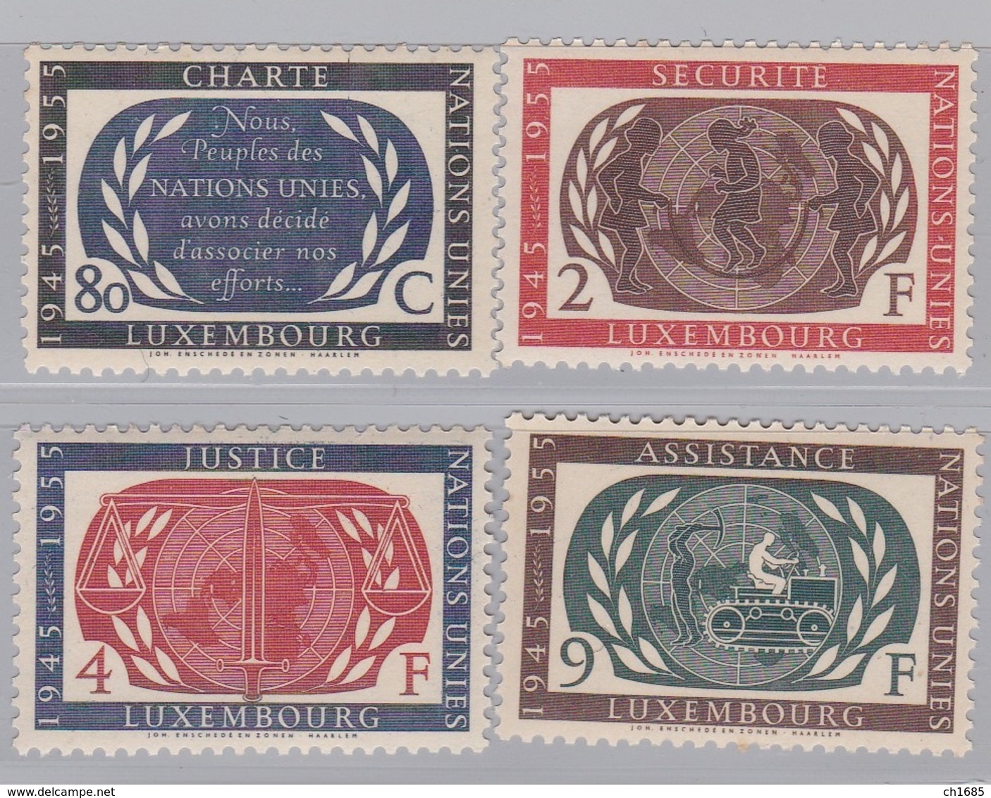 LUXEMBOURG :  496 à 499  Neuf XX  Cote 16 € - 1948-58 Charlotte De Profil à Gauche