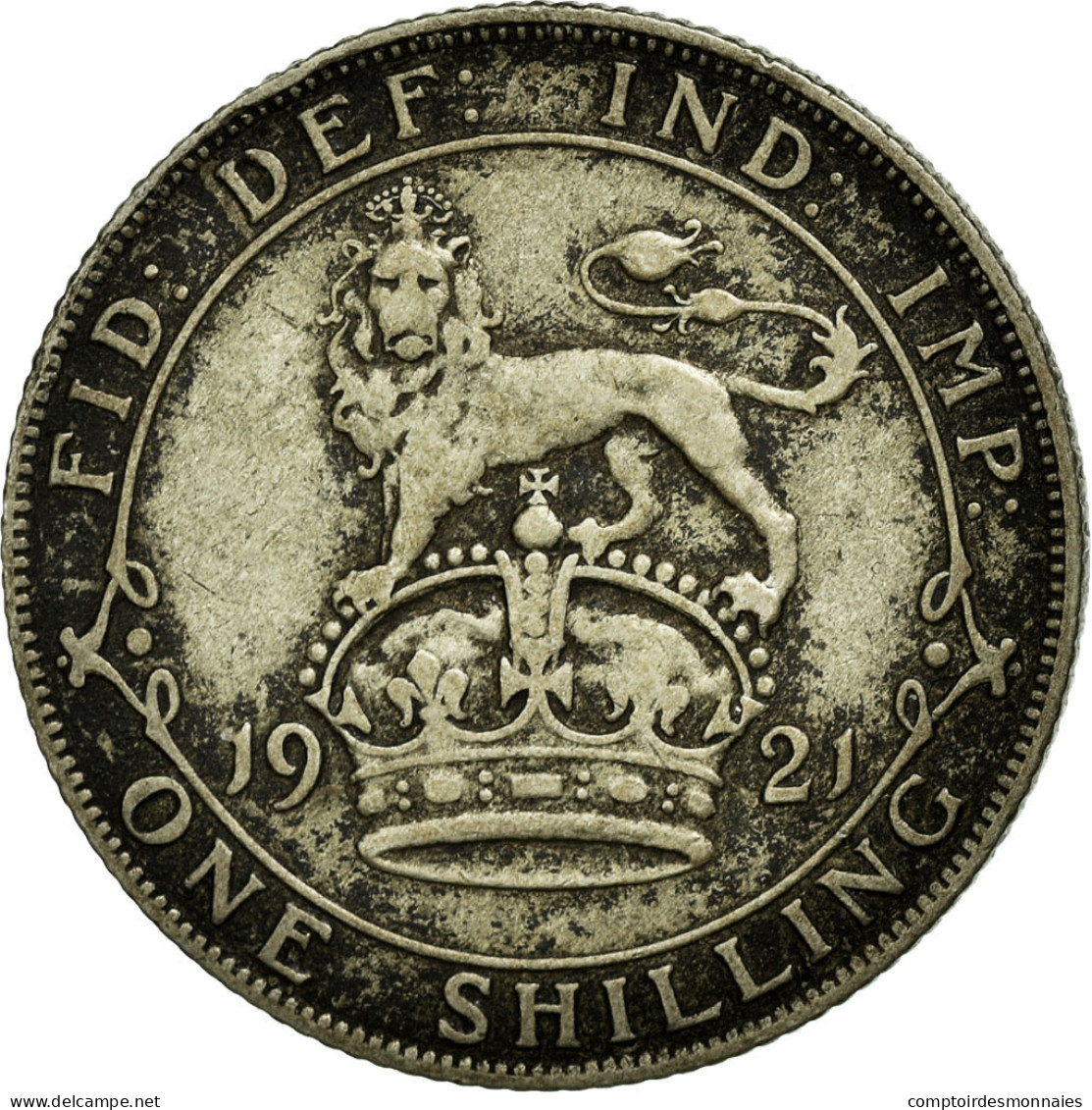 Monnaie, Grande-Bretagne, George V, Shilling, 1921, TB, Argent, KM:816a - I. 1 Shilling