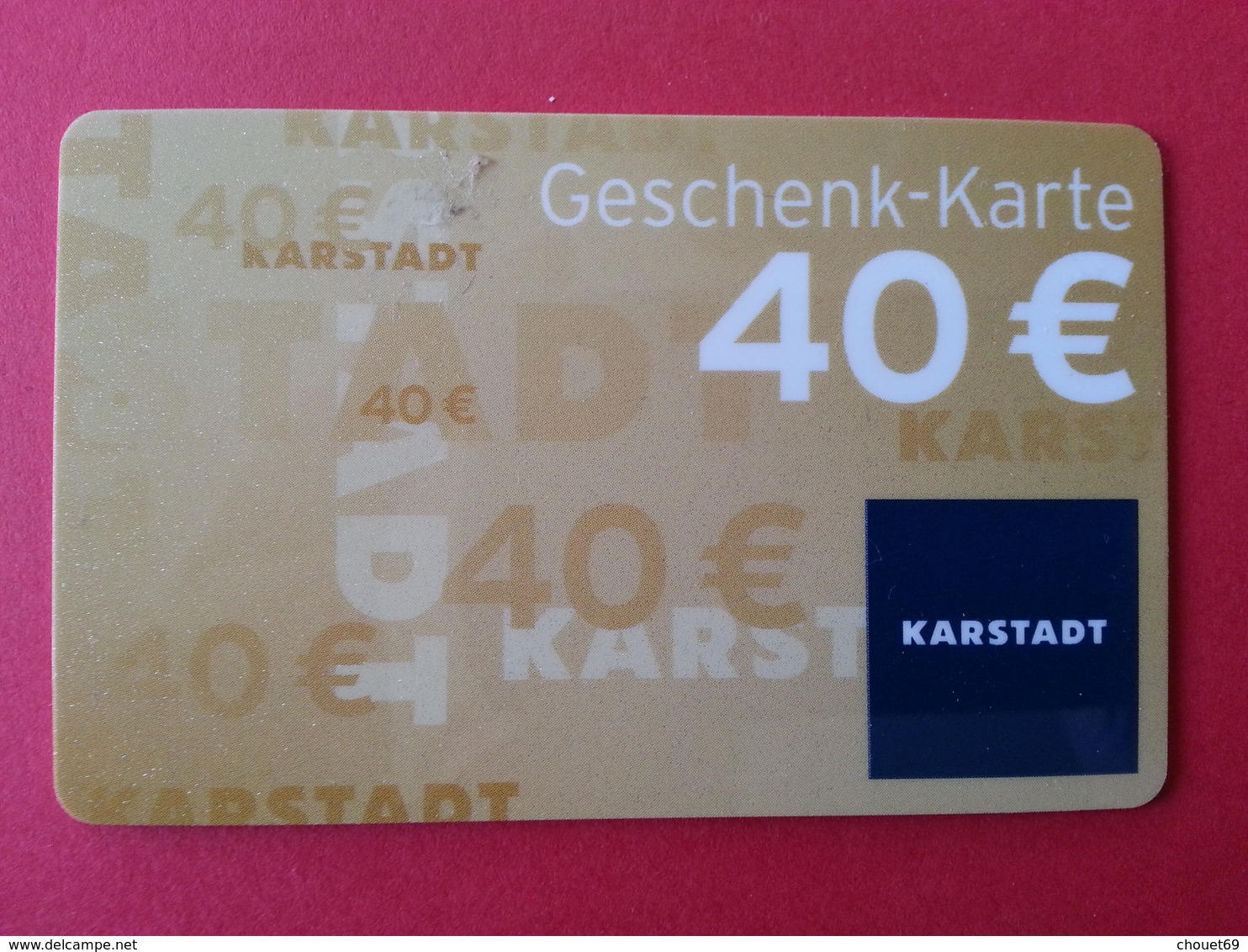 GERMANY - KARSTADT - MUSTER 40 Euros - DEMO TEST TRIAL CARTE CADEAU GIFT CARD (SACROC) - Cartes Cadeaux