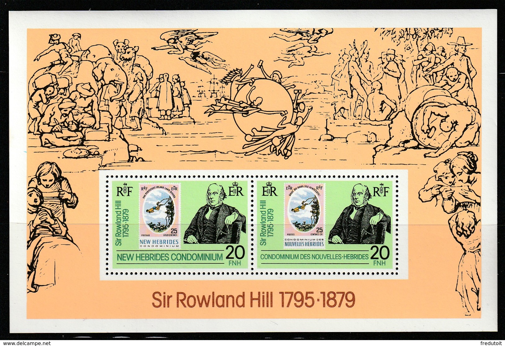 Nouvelles Hébrides - BLOC N° 1 ** (1979)  Rowland HILL - Blocks & Sheetlets