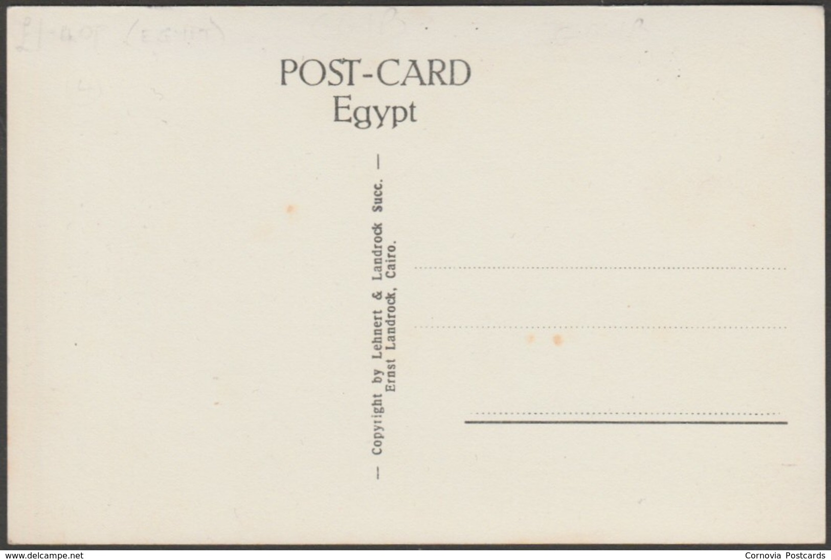 The Chefren Pyramid, Cairo, C.1930s - Ernst Landrock RP Postcard - Gizeh