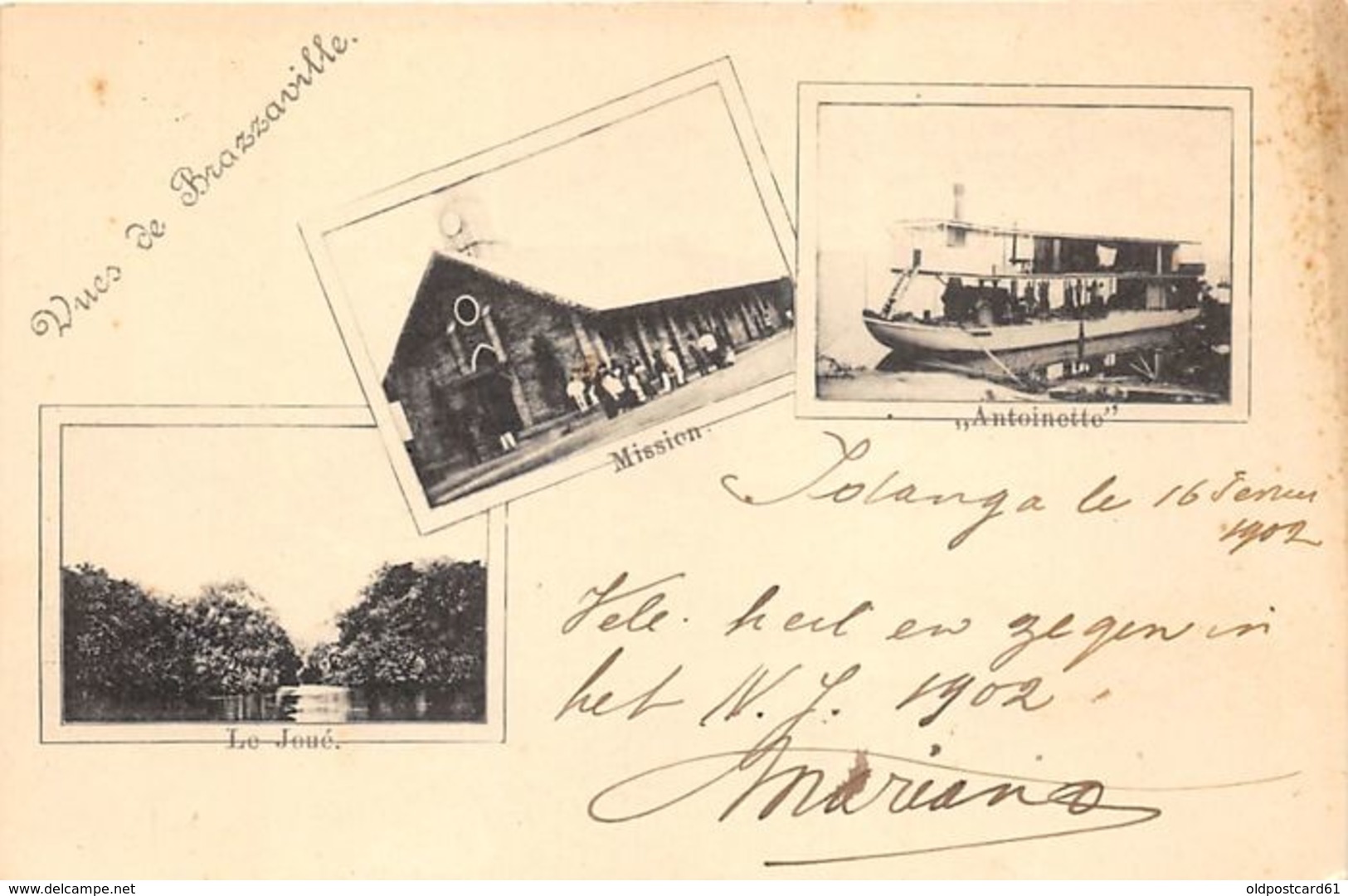 ALTE  AK   BRAZZAVILLE / Franz. Kongo  - 3 Versch. Motive -  1902 Beschriftet - Brazzaville