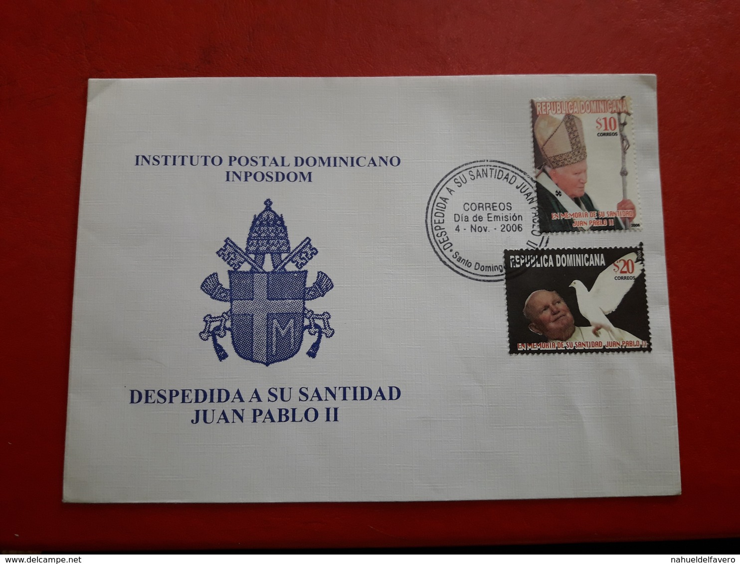 La République Dominicaine FDC Jetait De Juan Paul II - Päpste