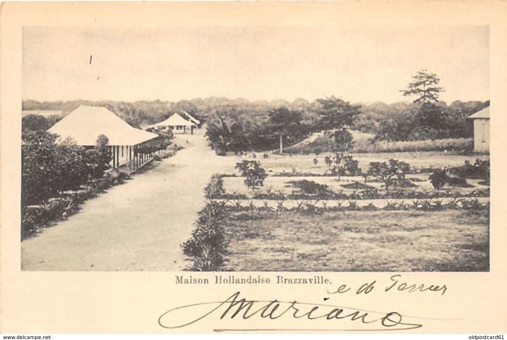 ALTE  AK   BRAZZAVILLE / Franz. Kongo  - Maison Hollandaise -  1902 Ca. Beschriftet - Brazzaville