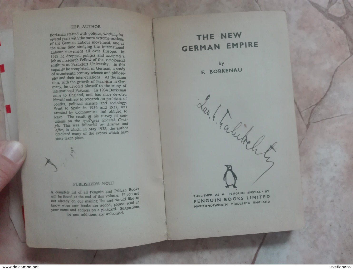 WW2 WWII THE NEW GERMAN EMPIRE F. BORKENAU PENGUIN SPECIAL Paperback 1939 BOOK GERMANY - War 1939-45