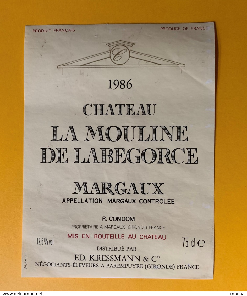 3966 - Château La Mouline De Labegorce 1986 Margaux - Bordeaux