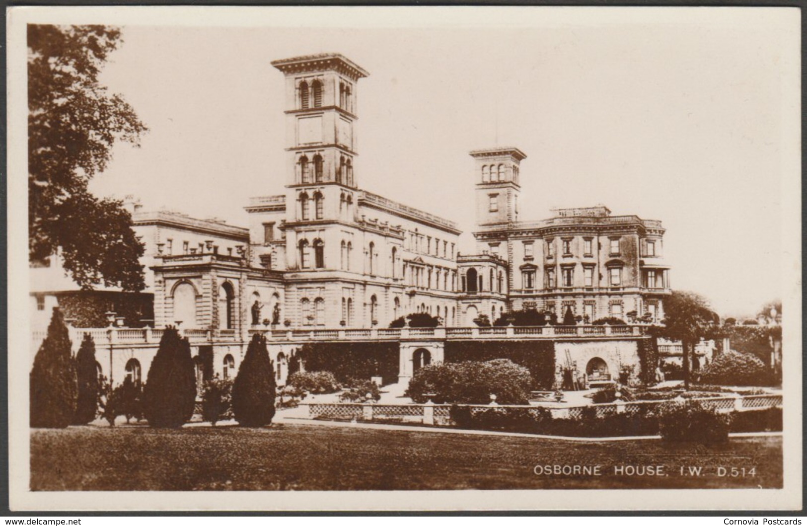 Osborne House, East Cowes, Isle Of Wight, C.1920s - Dean RP Postcard - Cowes