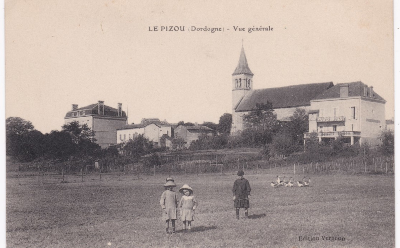 24 Dordogne - LE PIZOU - Vue Générale - 1917 - Autres & Non Classés