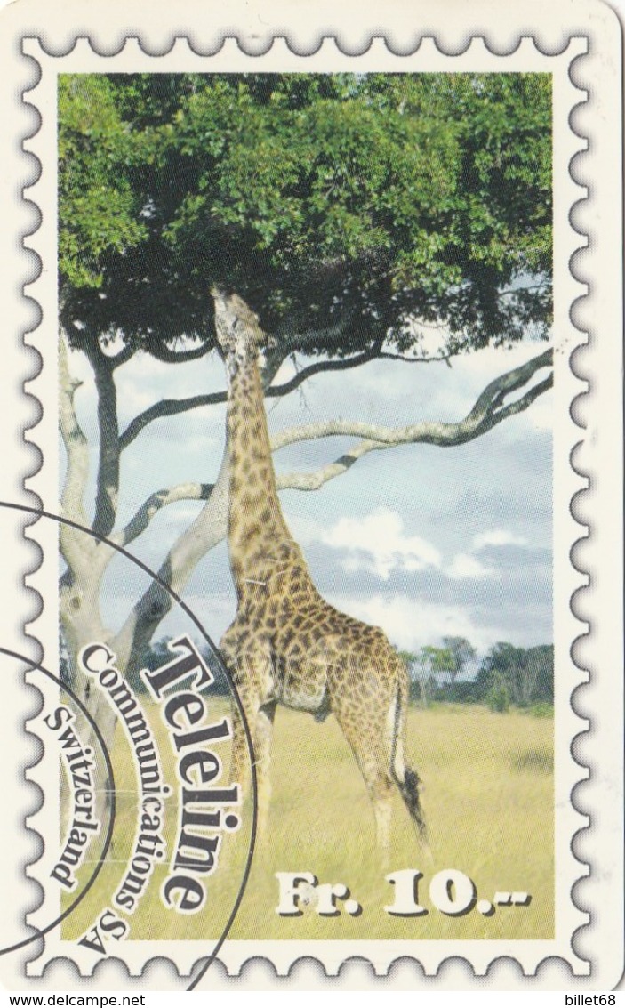 Telecarte  - SUISSE TELELINE -   GIRAFE - Dschungel