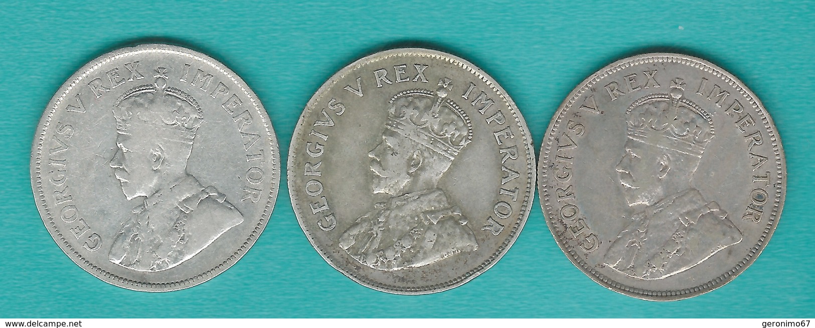 South Africa - George V - Half Crown / 2 ½ Shillings (KM19.1) 1928 (KM19.2) & 1932 (KM19.3) - Afrique Du Sud