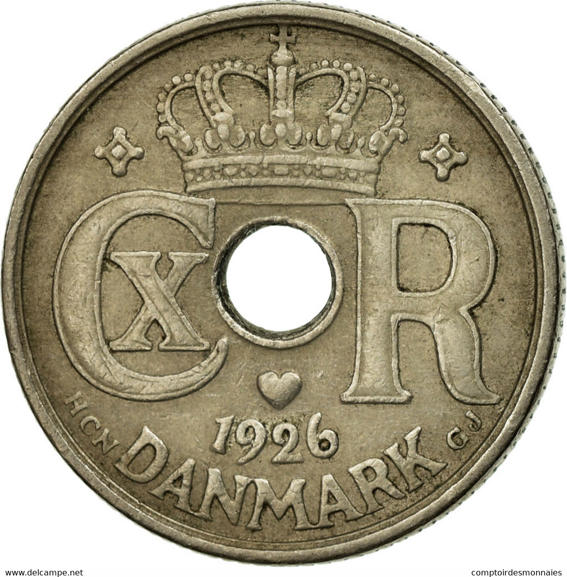 Monnaie, Danemark, Christian X, 10 Öre, 1926, Copenhagen, TTB, Copper-nickel - Danemark